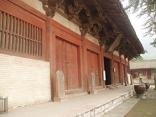山西省五台山の佛光寺にある斗公ブラケットシステム、857