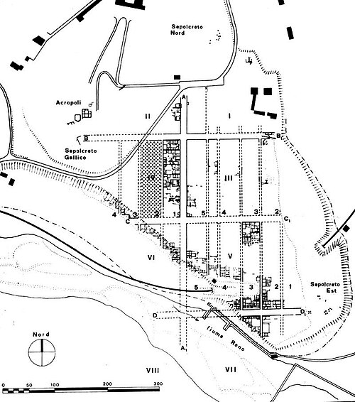 エトルリア遺跡の地図