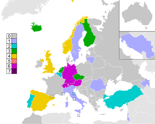 色分けされた地図