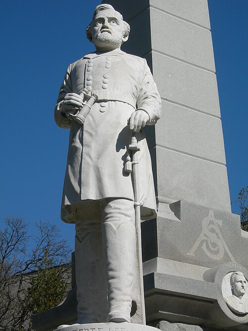 ダラスの南軍戦争記念碑にあるリー将軍の像、1896年