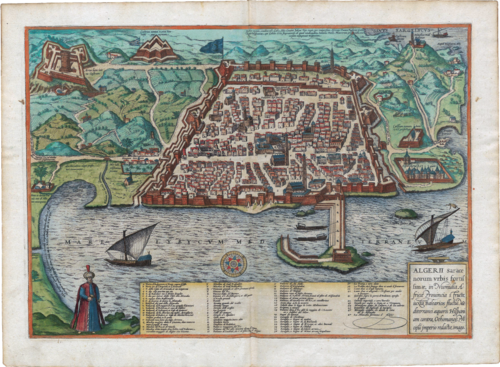 1575年のアルジェ市の地図