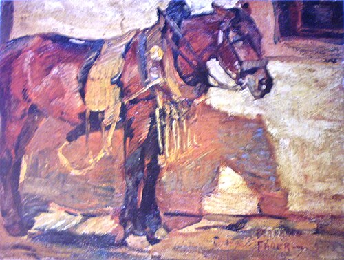陽光の中の馬、1904年