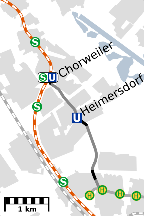 コルヴェイラー拡張部分の地図
