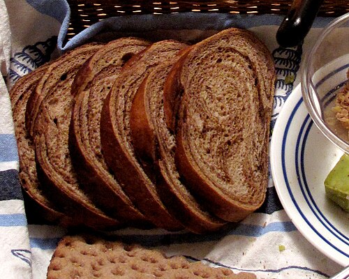 バスケットに入ったVörtbröd。