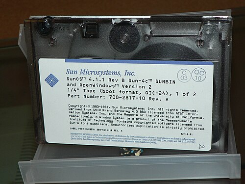 SunOS 4.1.1 P1270750 1/4 インチ テープ