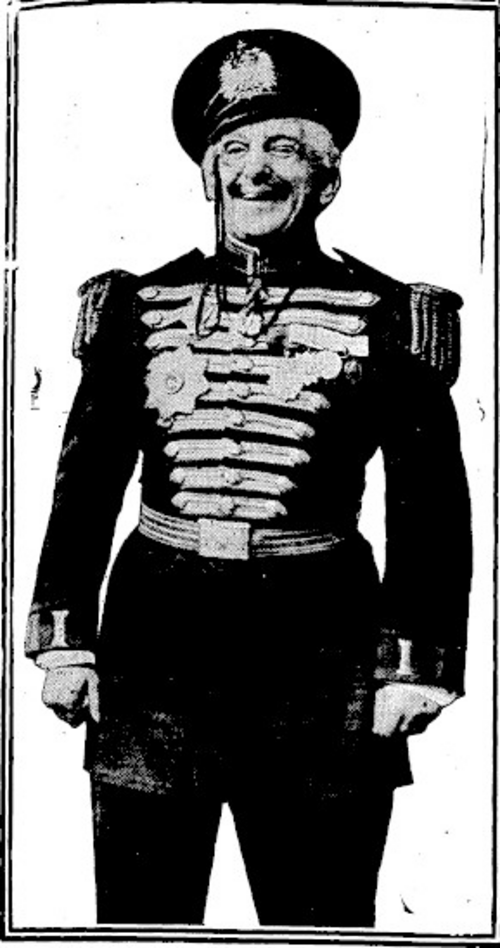 ジェファーソン・デ・アンジェリスが『ビューティー・スポット』(1909年)でサモワール将軍を演じた。[3]