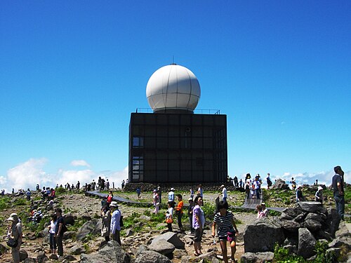 来馬山山頂の気象レーダーサイト