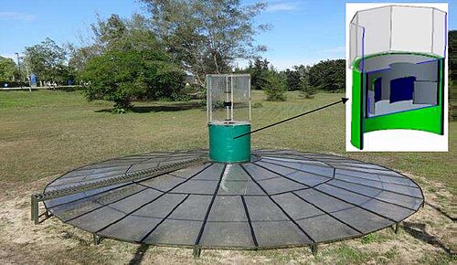 ペトロナス工科大学の太陽渦エンジンのプロトタイプ
