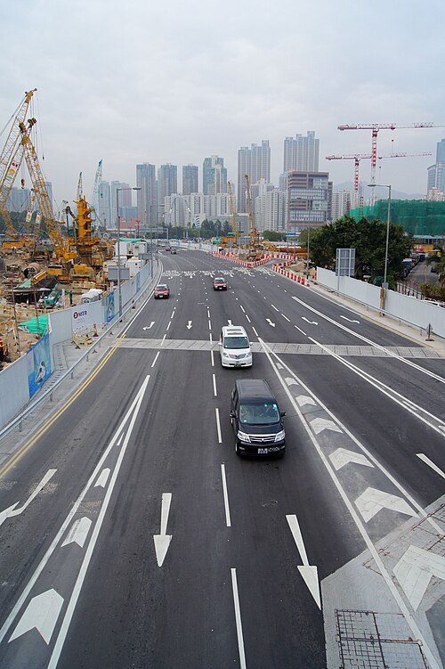 2011 年の D1A (北) 沿いの臨時道路工事