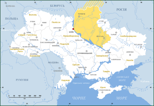 ウクライナの地図上の位置
