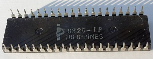 プラスチック製DIP40 8088、底面図