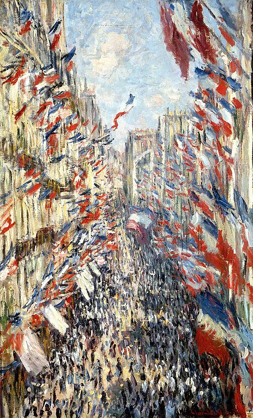 クロード・モネ、モントルグイユ通り、パリ。 1878 年 7 月 30 日の祝日