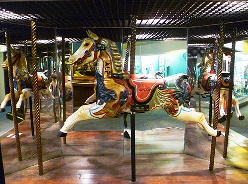 遊園地のギャロパー馬、1902年頃