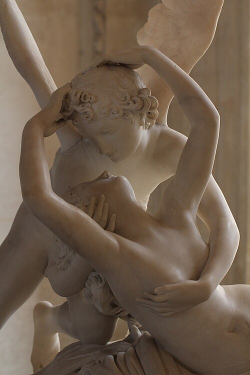 キューピッドのキスで蘇るプシュケ、1787-1793年、ルーブル美術館（部分）