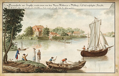 ジュグラ湖近くの旧グラーフェンハイデ邸宅、ヨハン・クリストフ・ブロッツェ作、1781年