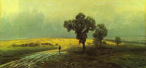 大雨の後。1870年