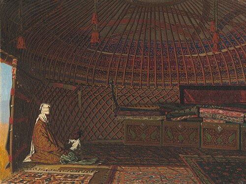 裕福なキルギスのテントの中（1869-1870年）