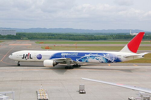 2007年の日本航空ボーイング777型機、ワンワールド特別塗装
