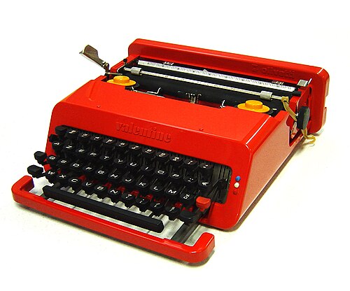 1969年製オリベッティ・バレンタイン・ポータブルタイプライター