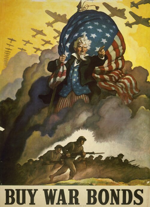 戦うアンクル・サム、1942年米国財務省ポスター