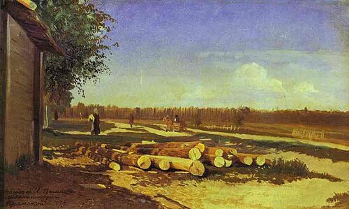 道端の丸太。1867-1869