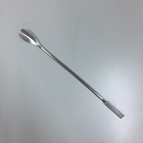 ステンレス製の実験用スパチュラ