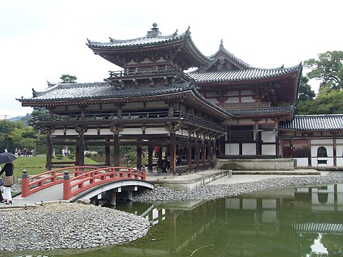 平等院（1052年）の橋は、仙人の島、極楽浄土への道を象徴していました。