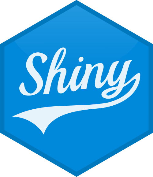 ソフトウェアパッケージ Shiny の六角形のロゴ