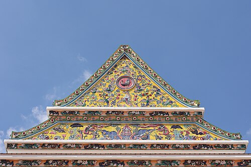 中国建築の僧院の破風