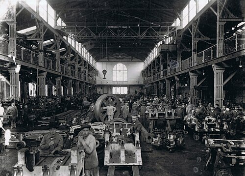 1910年当時のディーゼルエンジン組立工場のひとつ
