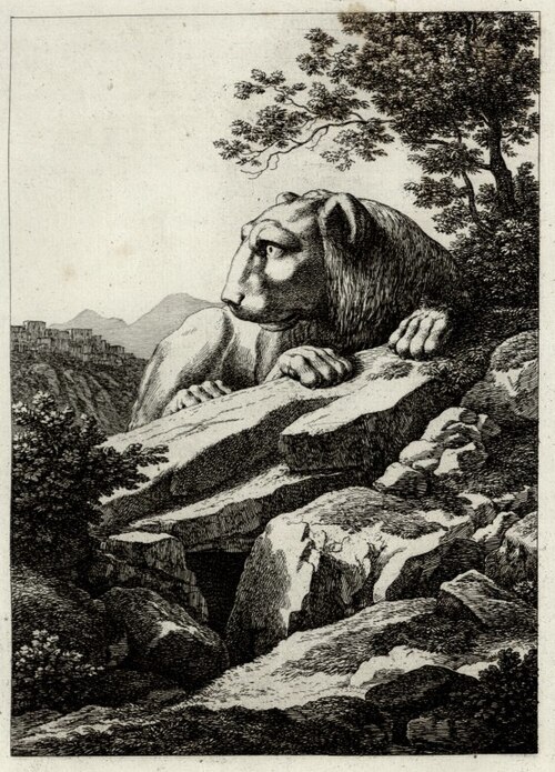 ケアのライオン（1826年）。