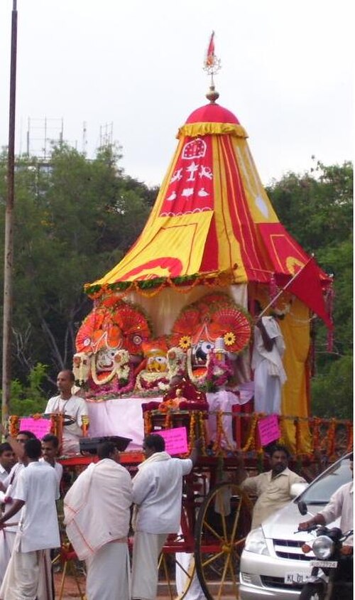 インド、ティルヴァナンタプラムでの ISKCON ラース ヤトラ。