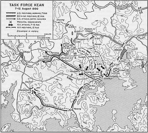 いくつかの大規模な戦闘の地形図