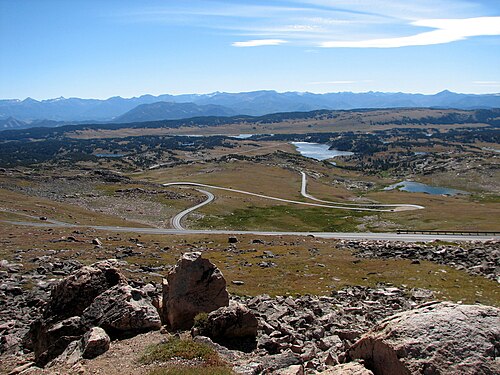 ベアトゥース・ハイウェイのヘアピンカーブ