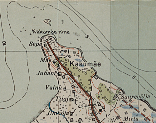 1936年のカクマエの地図
