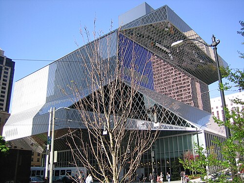 シアトル中央図書館、シアトル、米国、OMA
