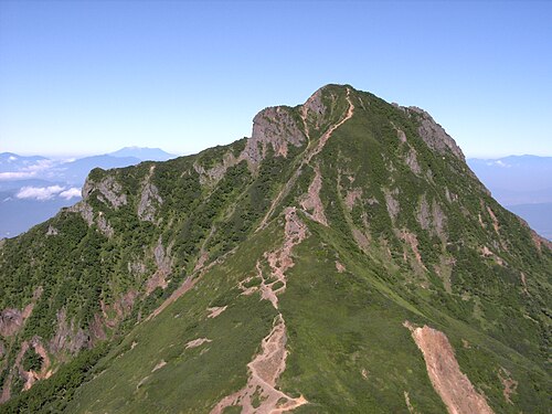 赤岳から見た阿弥陀岳