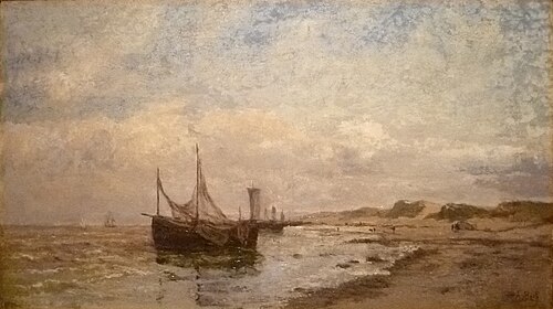 ノール・シュル・ラ・コート・ドゥ・ラ・メール・デュ・ノール、(1887) 53 x 91 cm。