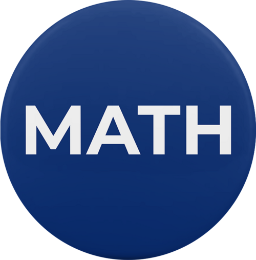 大文字で「MATH」と書かれた青いボタン。