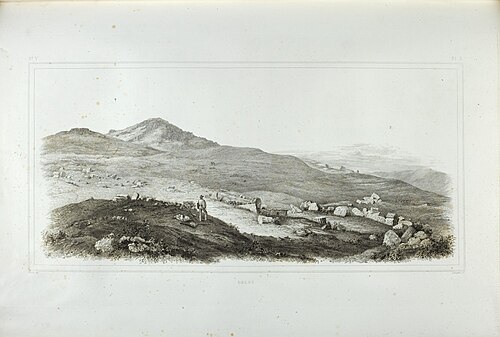 1829 年のデロス島 (A. ブルーエ、モレア遠征)。