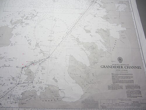 グランディディエ海峡の海図
