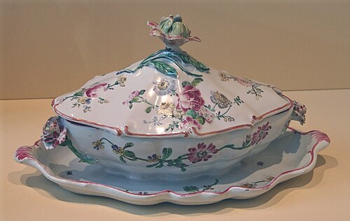ロココ味のファイアンス・ソシエール、ヴーヴ・ペランの工場、マルセイユ、c. 1760 ～ 1780 年