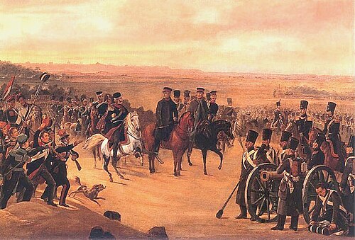 1831年11月蜂起のポーランド軍とフウォピツキ将軍
