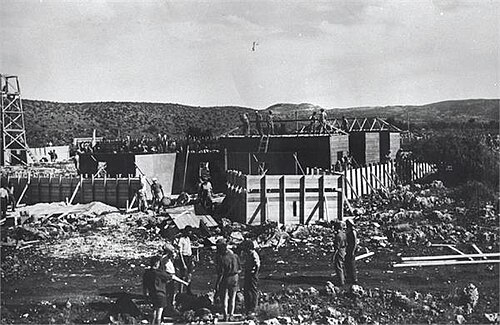 アヤロン、「塔と柵」作戦：兵舎の建設、1939 年 1 月 1 日。写真: ルディ・ヴァイセンシュタイン。