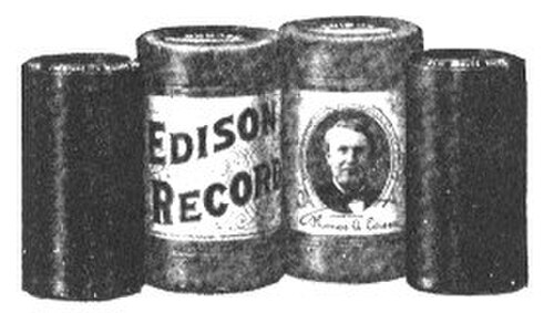 エジソン式シリンダーレコード（パッケージ付き）、1910年カタログより