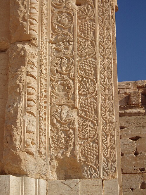 シリア、パルミラのベル神殿のローマ時代の彫刻、建築家または彫刻家不明、西暦 32 年