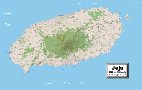 済州島の詳細地図