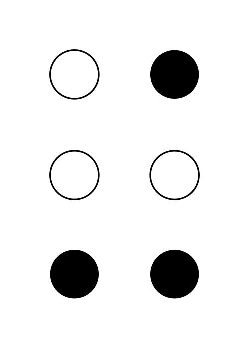 ⠬ (点字パターンドット-346)