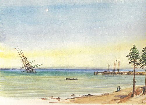 USSカンバーランドの難破船、1862年