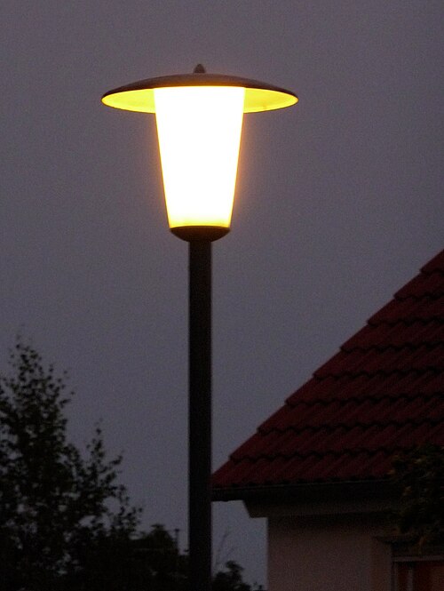夜のドイツの街灯